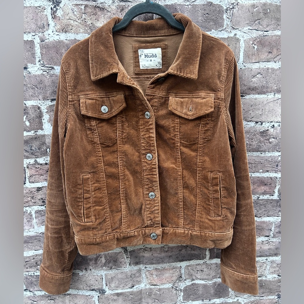 VTG Mudd Y2K Women's Brown Corduroy cotton boxy Jacket size M
